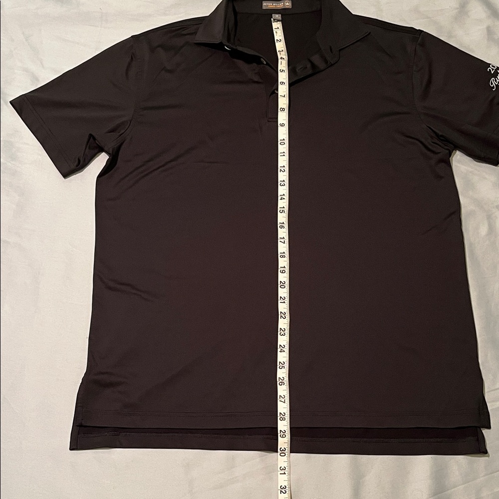 Peter Millar Black Summer Comfort Polo Shirt Size Medium. 2017 Ryder Cup - Picture 3 of 13